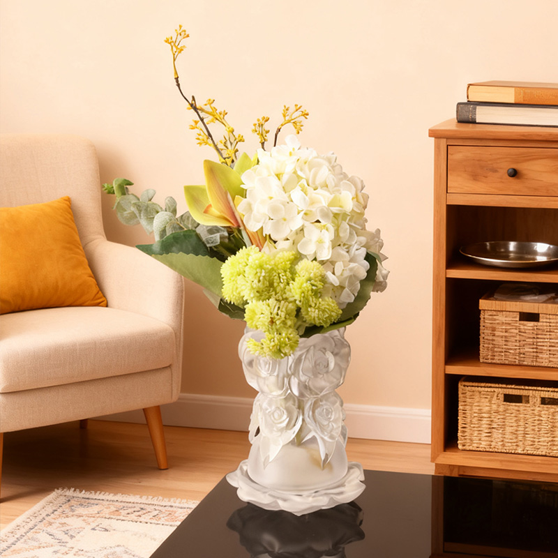 Lost-Wax Støbeproces Glas Home Decor Krystalglasvase 