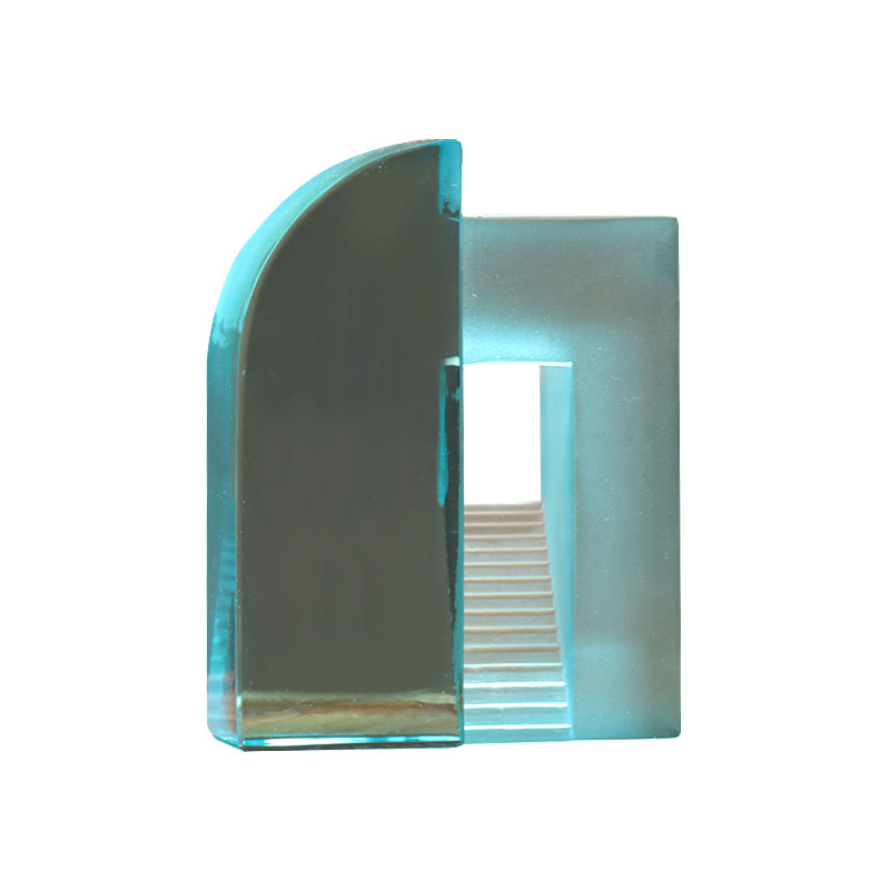 Gradient blå frostet glas kinesiske legetøjspynt