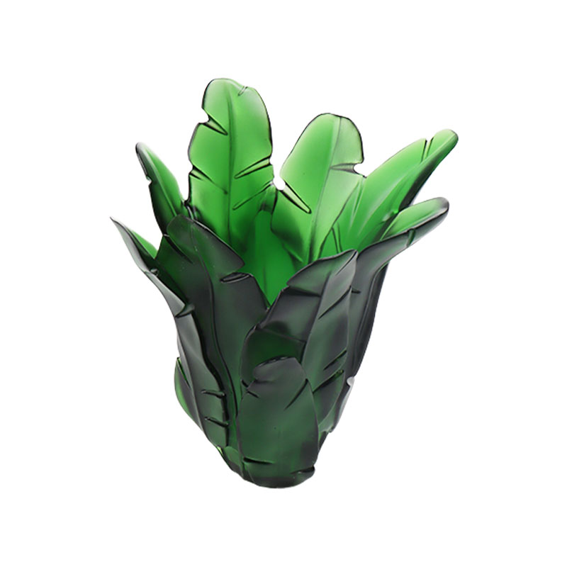 Boligindretning Grøn Bananblad Glasvase