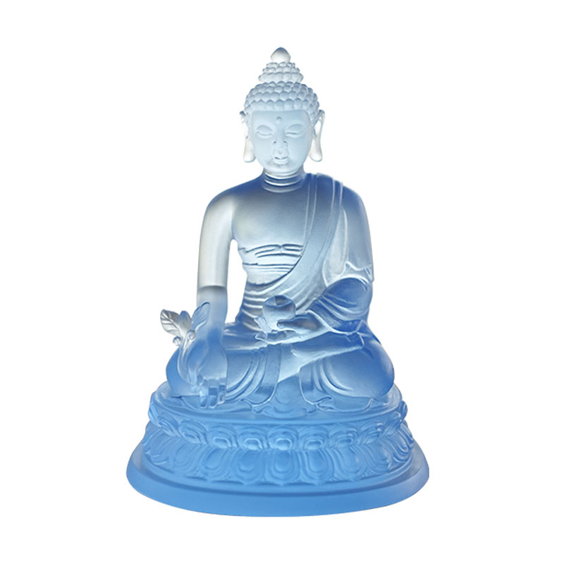 Farvet glasur Medicin Buddha statuer