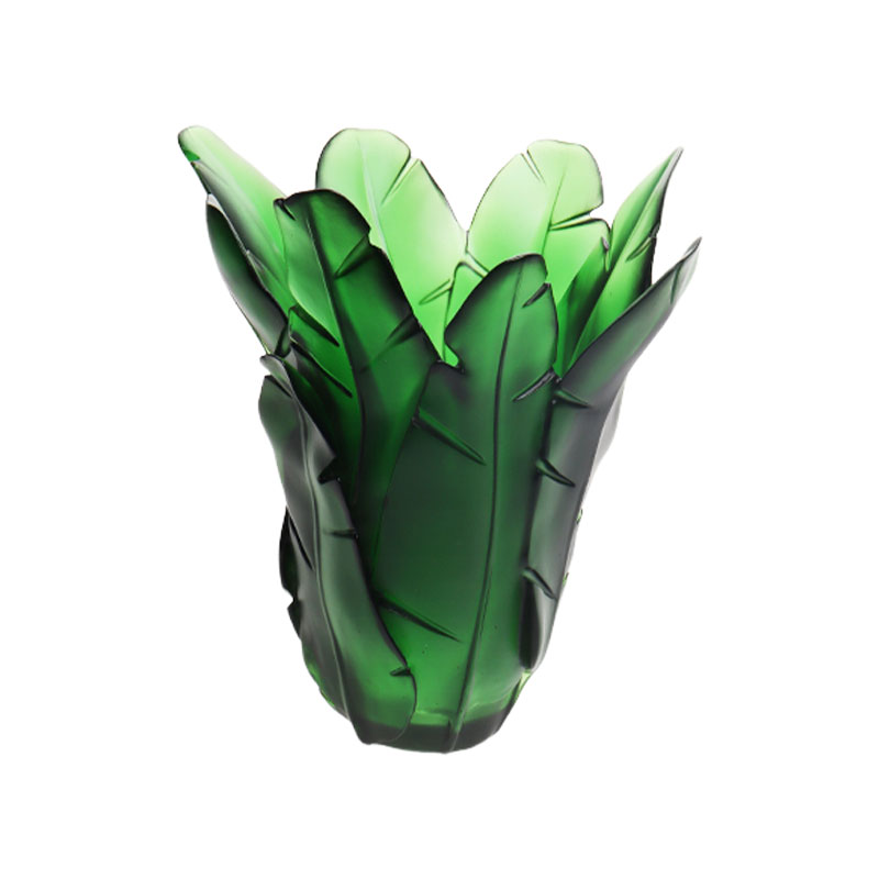 Boligindretning Grøn Bananblad Glasvase