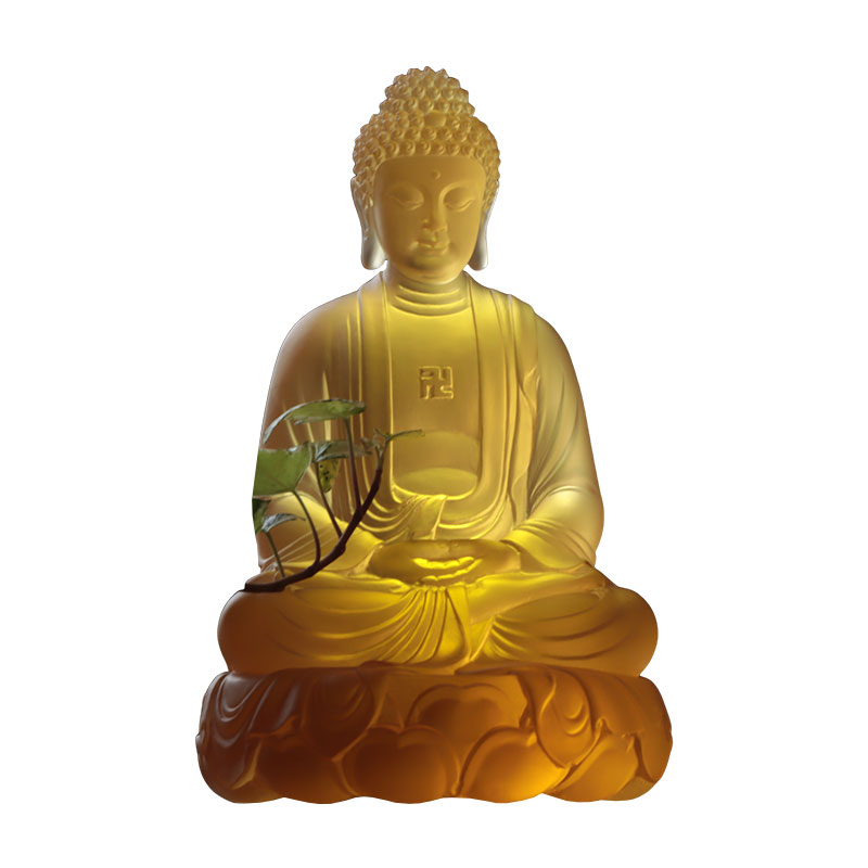 Amitābha Buddha krystalstatuer