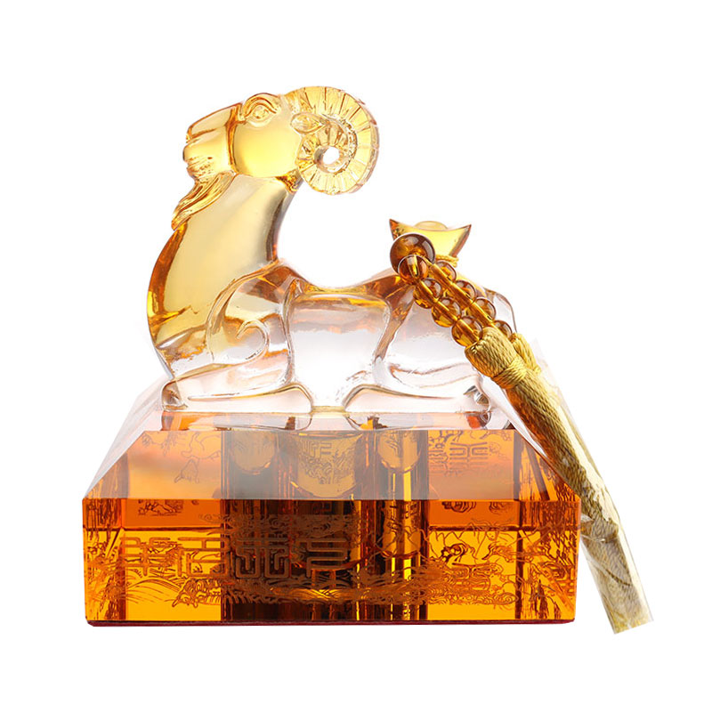 Kinesisk stjernetegn Dyreformer Cap Krystalglas vinflaskesæt