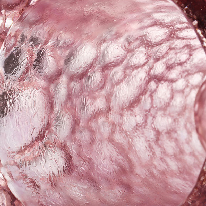 Pebble tekstur lilla pink glasvase