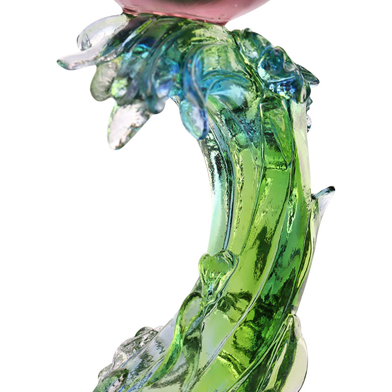 Krystalglas lysestage i lotus form