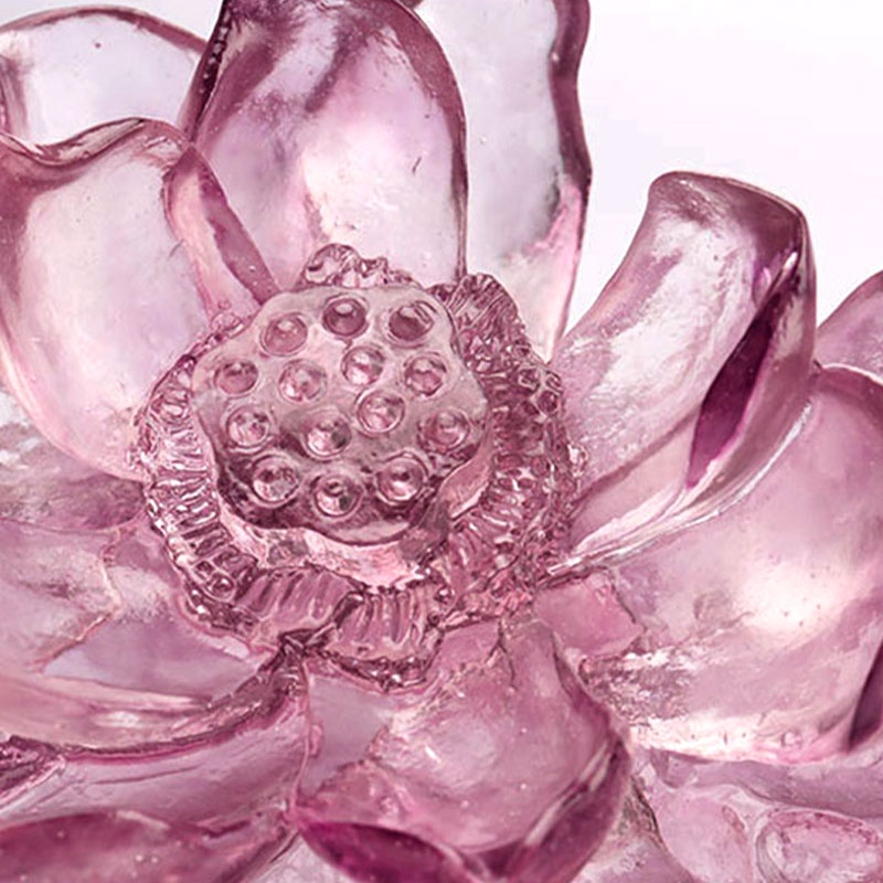 Pebble tekstur lilla pink glasvase