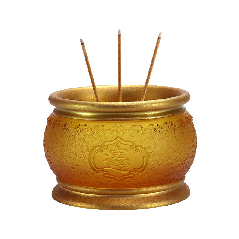 Glasoffer til det buddhistiske tempel for at bringe rigdom og skatte