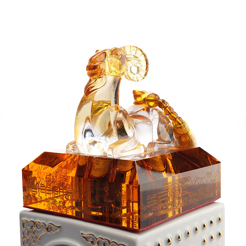 Kinesisk stjernetegn Dyreformer Cap Krystalglas vinflaskesæt