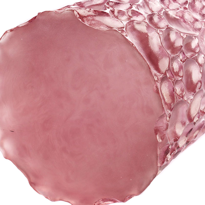 Pebble tekstur lilla pink glasvase
