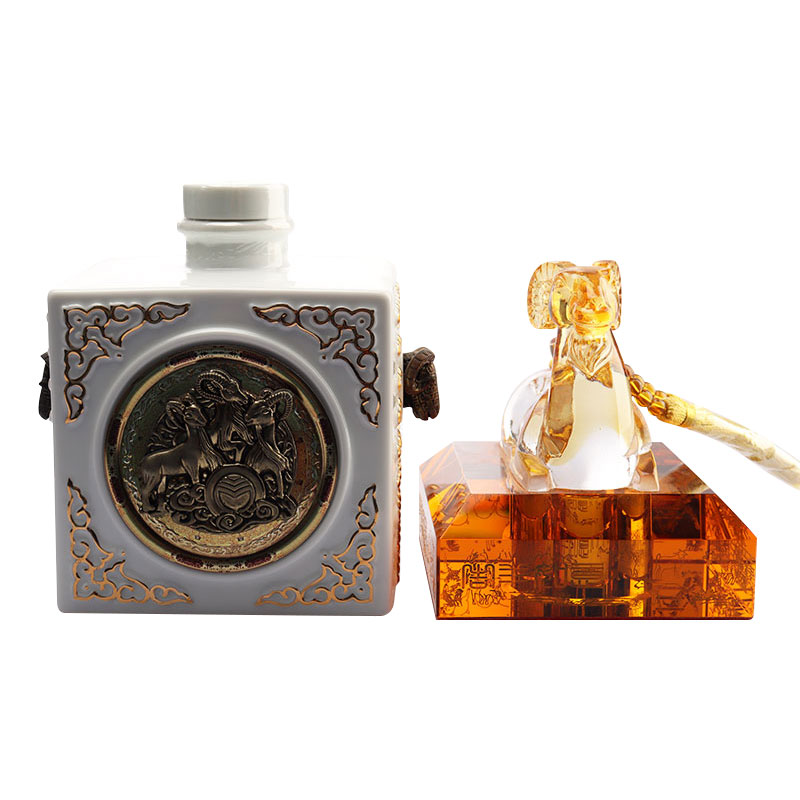 Kinesisk stjernetegn Dyreformer Cap Krystalglas vinflaskesæt