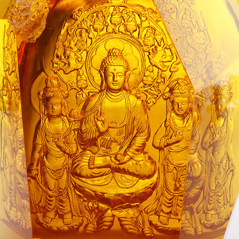 Amitayus Buddha krystalstatuer