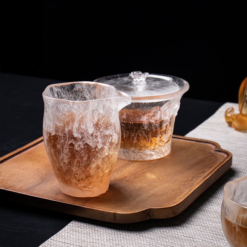 Klare tekopper sæt med låg