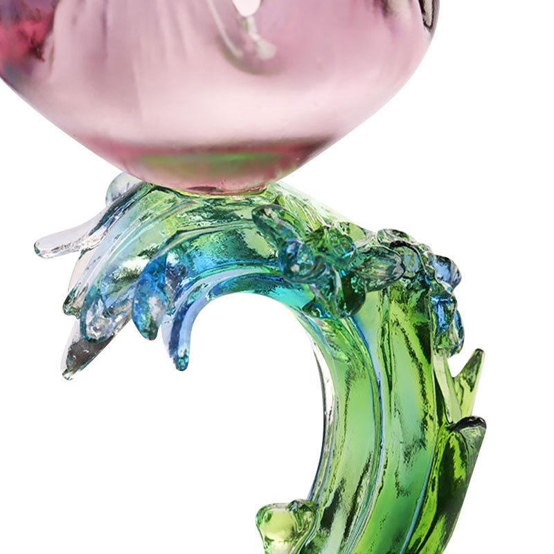 Krystalglas lysestage i lotus form