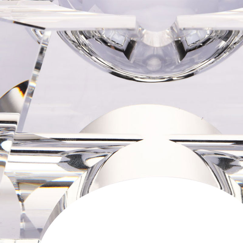 Enkelt geometrisk design gennemsigtigt glas krystal askebæger