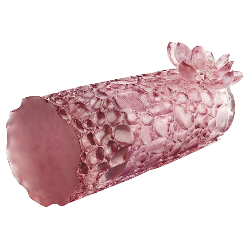 Pebble tekstur lilla pink glasvase