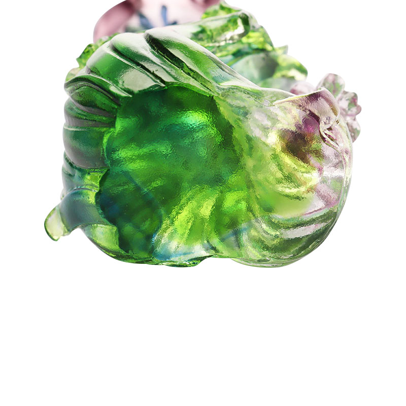 Krystalglas lysestage i lotus form