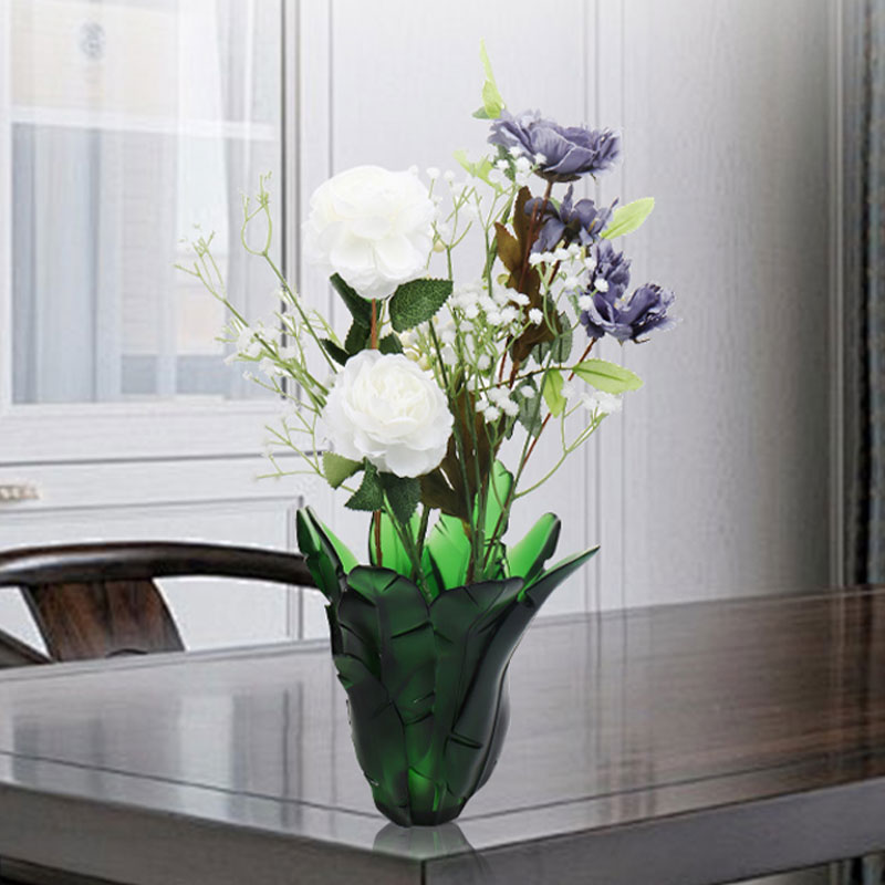 Boligindretning Grøn Bananblad Glasvase