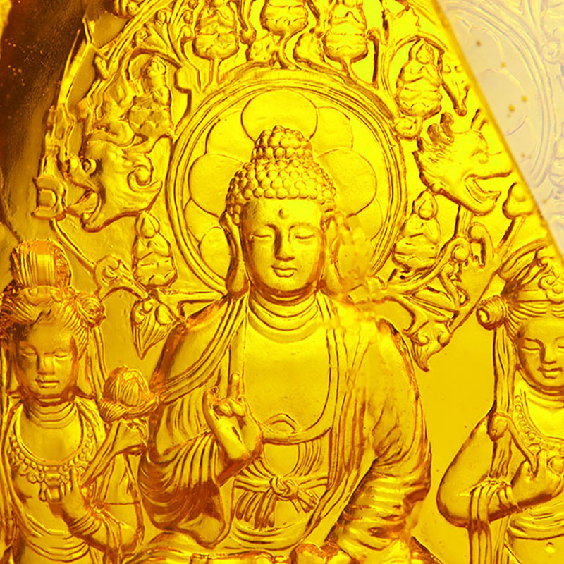 Amitayus Buddha krystalstatuer