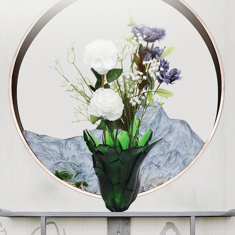 Boligindretning Grøn Bananblad Glasvase