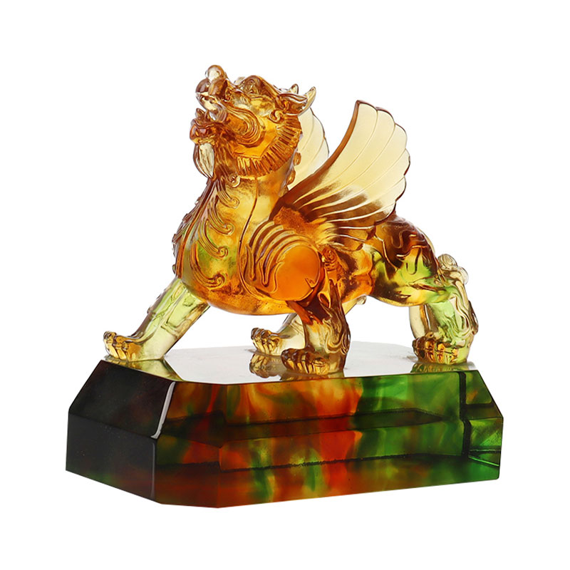 Krystalklar farvet glasur udsmykning