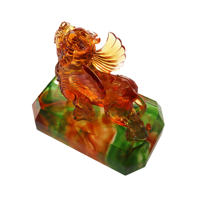 Krystalklar farvet glasur udsmykning