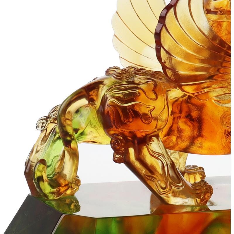 Krystalklar farvet glasur udsmykning