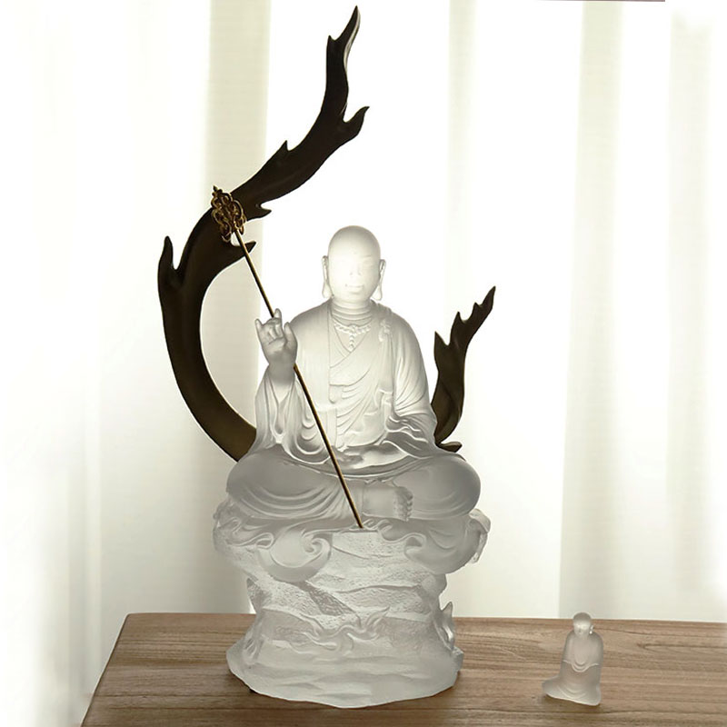 Ksitigarbha Bodhisattva glasstatue