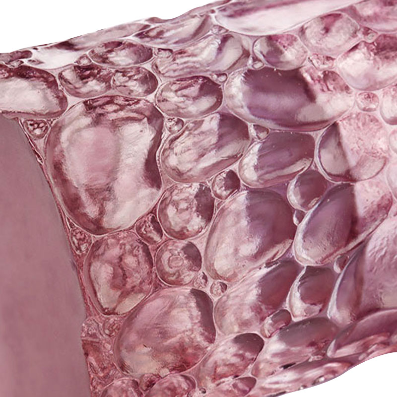 Pebble tekstur lilla pink glasvase
