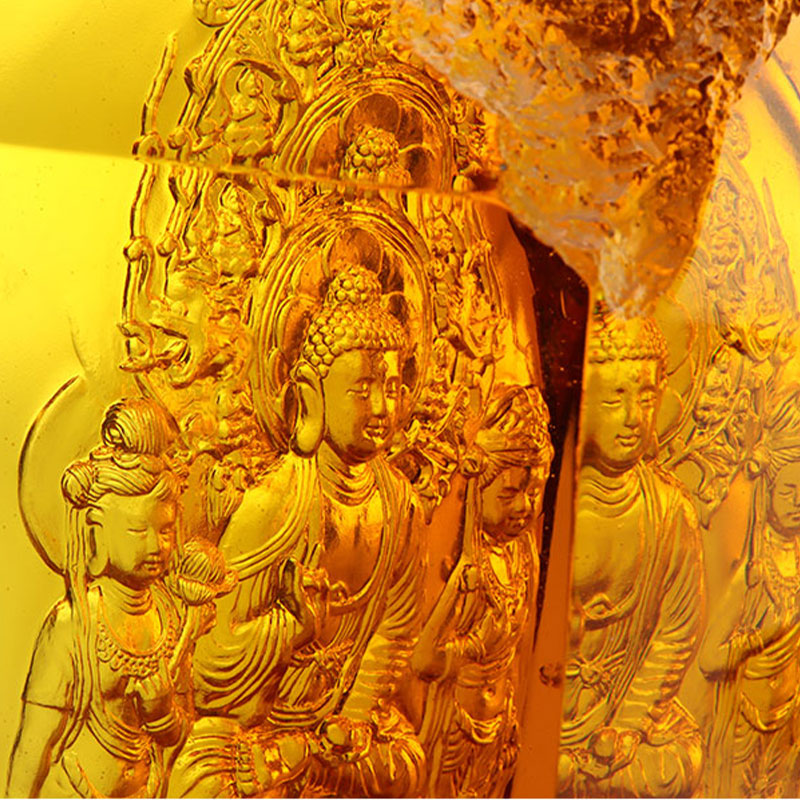 Amitayus Buddha krystalstatuer