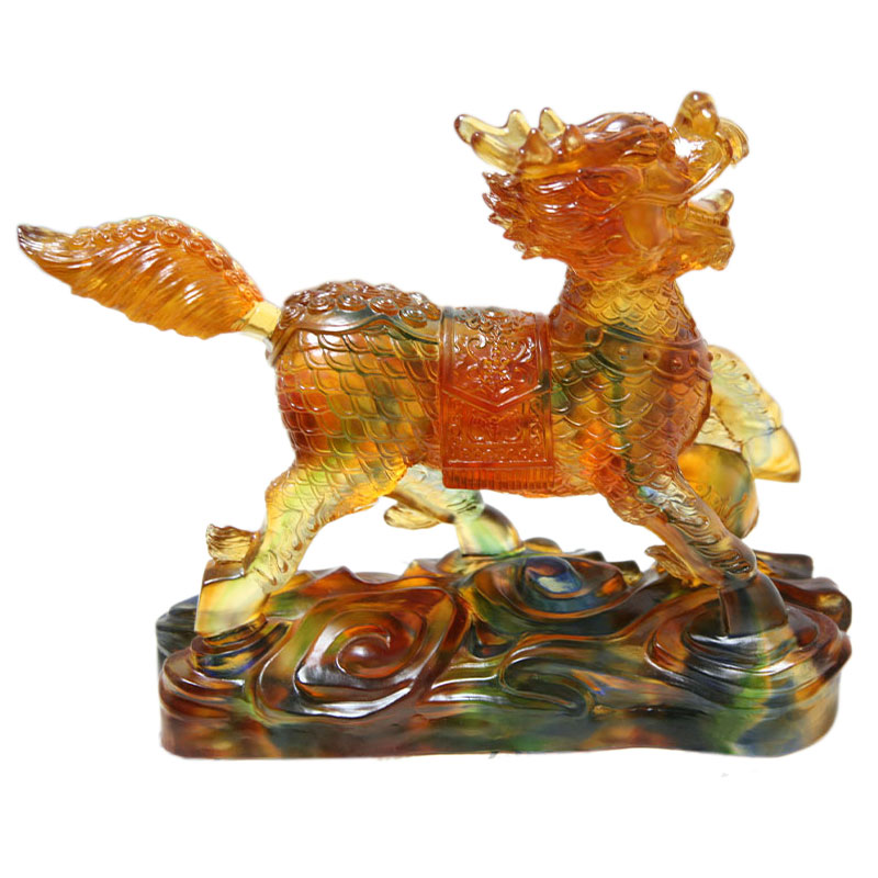 Krystalglas Kirin figurer Ornamenter