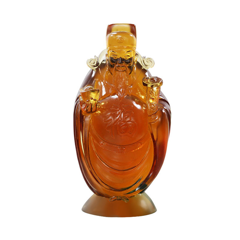 Glasguden af ​​rigdoms ornamenter