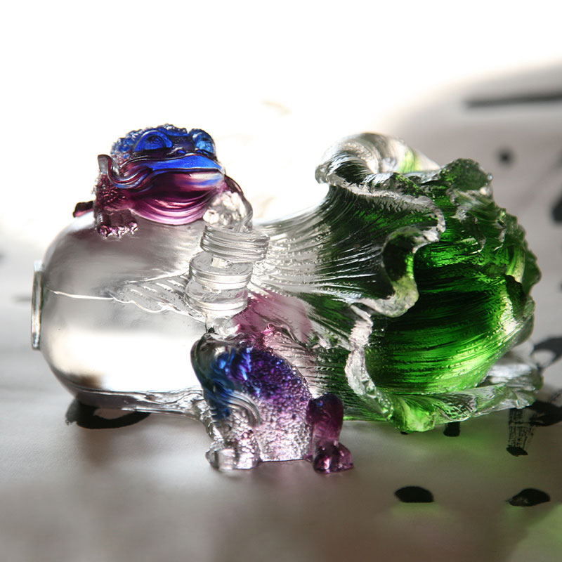 Krystalglas Golden tudse Skulptur Ornamenter