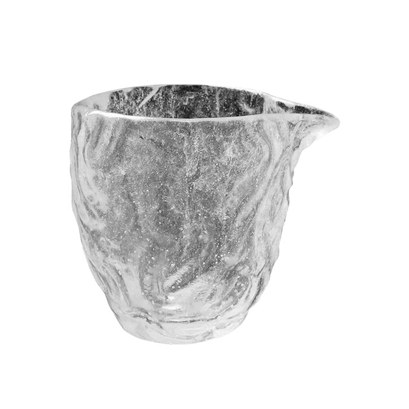 Boblemønster gennemsigtigt glas tekopper sæt til hjemmekontormødebrug