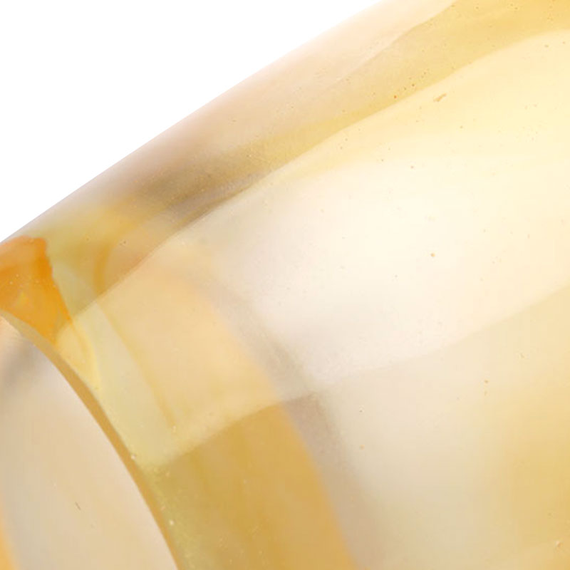 Ravfarvet glasvase præget med hvedeører