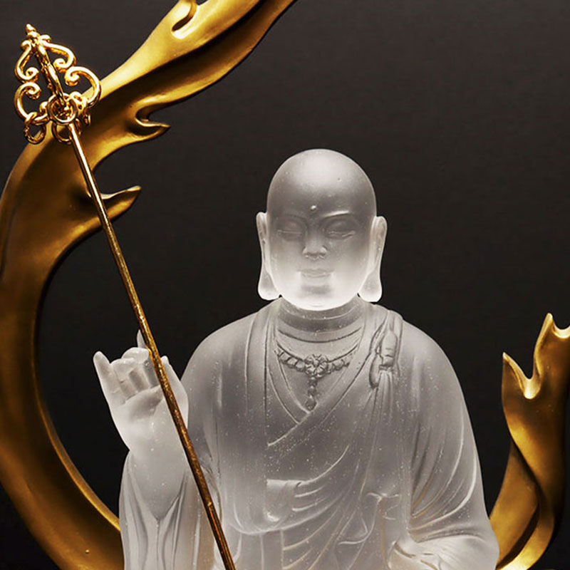 Ksitigarbha Bodhisattva glasstatue