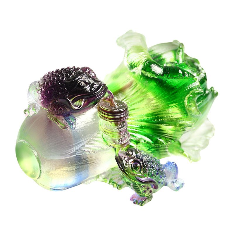 Krystalglas Golden tudse Skulptur Ornamenter